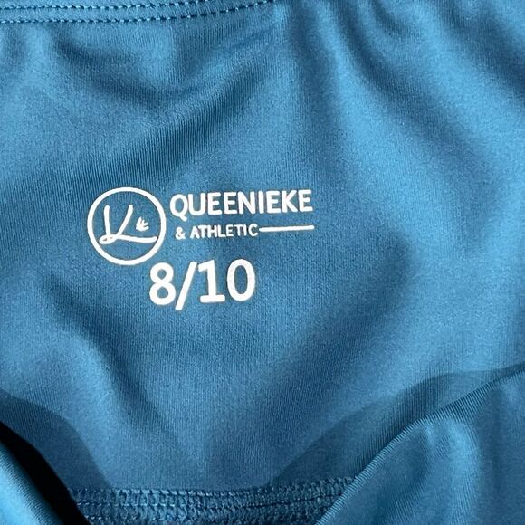 EUC Queenieke & Athletic leggings worn once turquoise Size 8/10 - Picture 3 of 4